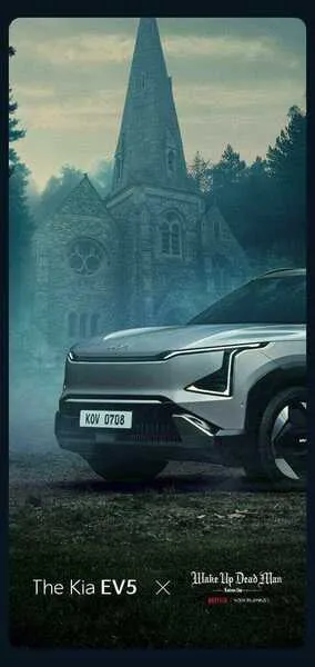 Kia EV5 x Knives Out Mystery – Netflix kampanjbild